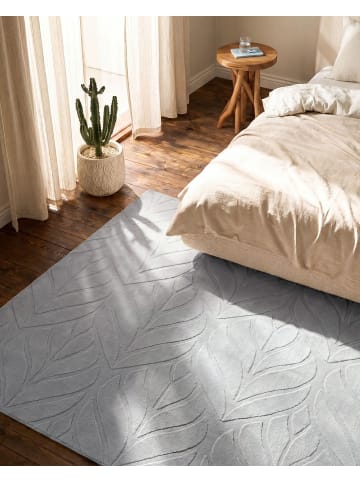 Beliani Kurzflor MITCHELL in Grau - (W) 160 x (L) 160 cm