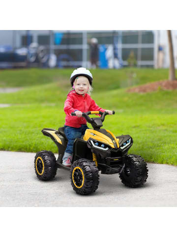 HOMCOM 12V Kinderquad 3-6km/h 3-5 Jahre Gelb