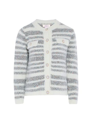 aleva Damen Strick Cardigan in WOLLWEISS MEHRFARBIG