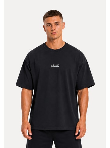 SMILODOX Oversized T-Shirt Calvento in Schwarz