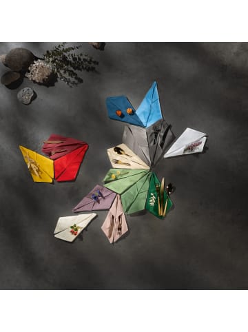 REDBEST Baumwolle Serviette 4er-Pack Tulsa in stein