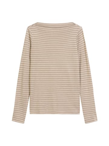 Marc O'Polo Streifen-Longsleeve regular in Light Beige
