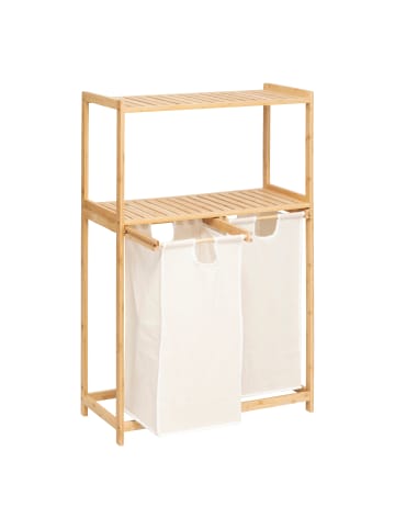 5five Simply Smart Bambusregal mit Wäschekorb TIDY BOX in Beige, (B) 33 x (H) 109 x (L) 72 cm