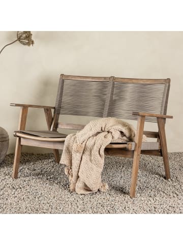 home24 Gartenbank Little John in Taupe / Graubraun