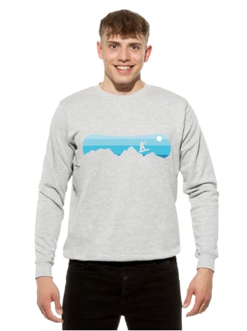 Cotton Prime® Sweatshirt Snowboard in Grau-Melange