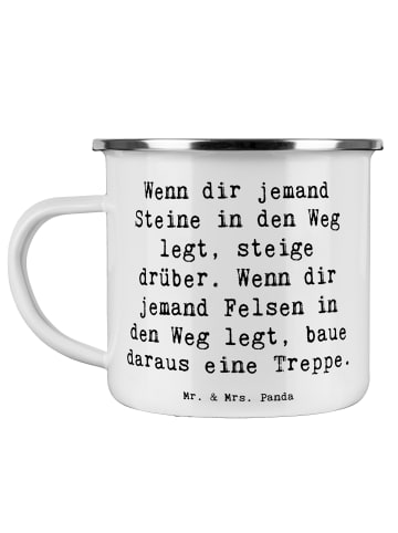 Mr. & Mrs. Panda Becher Spruch Stolpersteine im Alltag meistern ... in Weiß
