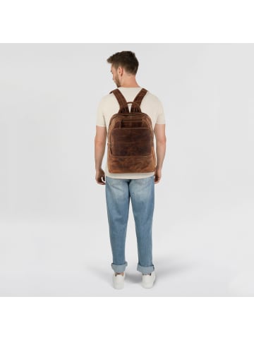 Greenburry Vintage Daypack Leder 43 cm Laptopfach brown