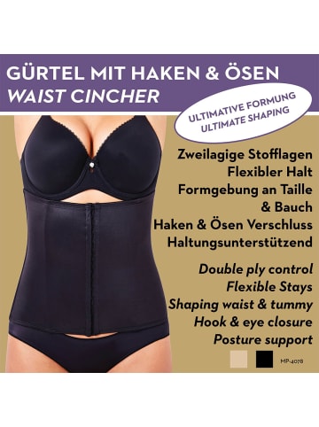 MISS PERFECT Korsett Firm Control Gürtel mit Haken & Ösen in Haut