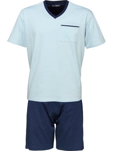 REDBEST Single-Jersey Shorty in eisblau