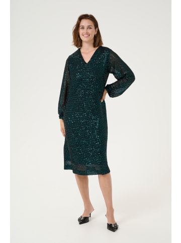 Kaffe Jerseykleid KAlila in Dark Green Sequin