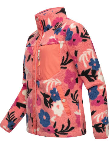 ragwear Plüschjacke Appopis Print in Coral