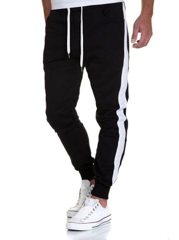 Amaci&Sons Jogginghose NASHVILLE in Schwarz/Weiß