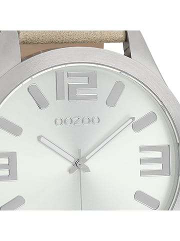 Oozoo Analog-Armbanduhr Oozoo Timepieces beige extra groß (ca. 51mm)