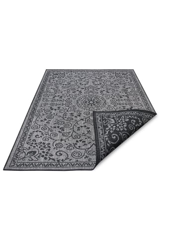 NORTHRUGS In- & Outdoor Wendeteppich Leyte Schwarz Silber