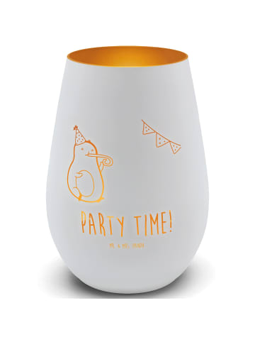 Mr. & Mrs. Panda Windlicht Avocado Party Zeit mit Spruch in Weiß