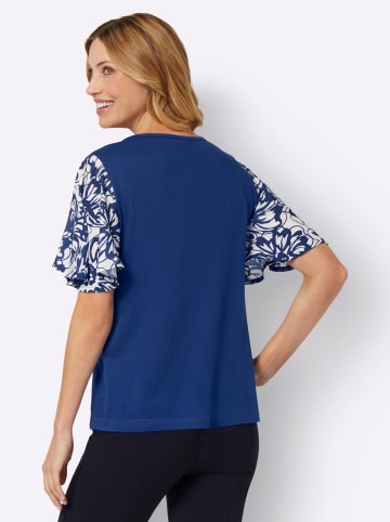 Sieh an! V-Shirt in royalblau
