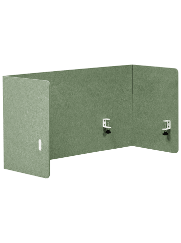 Beliani Schreibtischtrennwand SOLOA in Grün - (W) 210 x (H) 61 x (L) 1 cm