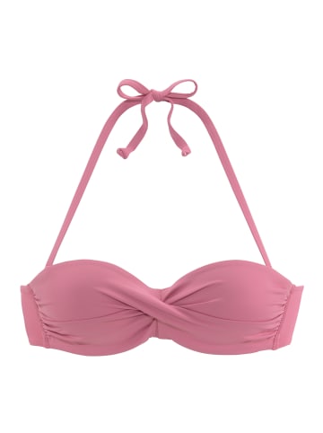 LASCANA Bügel-Bandeau-Bikini-Top in rose