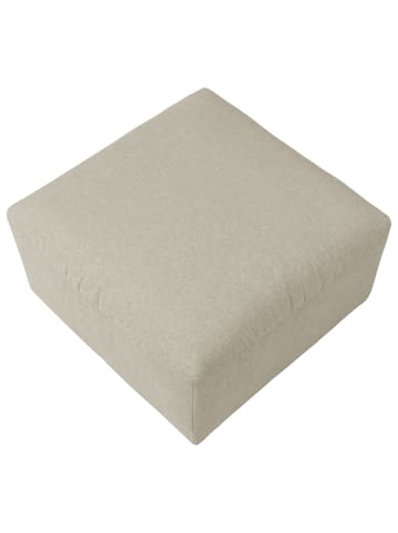 58 aufm Kessel POLSTERHOCKER Kattrina Flachgewebe creme