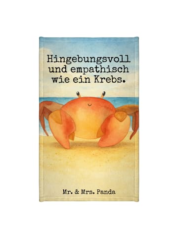 Mr. & Mrs. Panda Handtuch Gäste-WC Sternzeichen Krebs Design mit... in Weiß