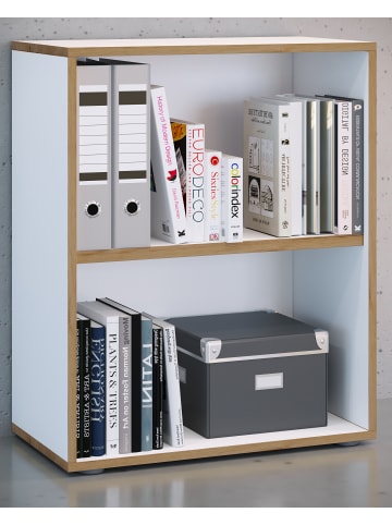 VCM  Holz Büro Regal Bücher Ordner Aktenregal Salia 2f in Weiß