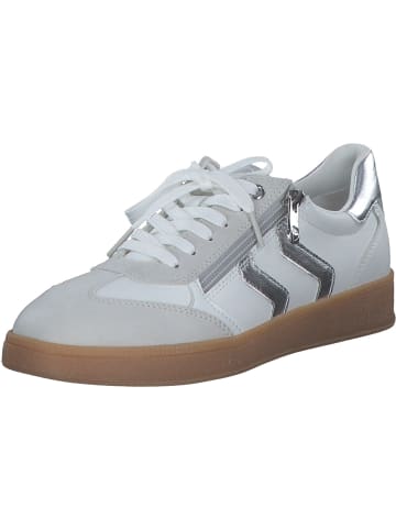 Marco Tozzi Schnürschuhe in white/silver