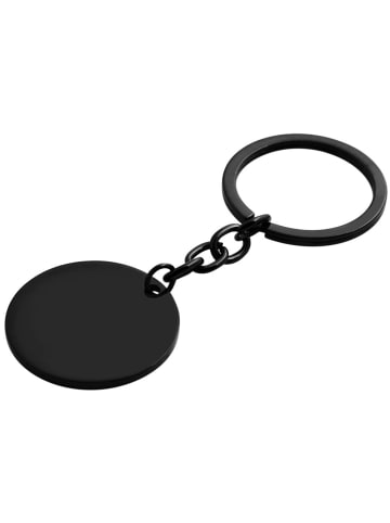 Adeliás Unisex Anhänger – Schlüssel Münzanhänger aus Edelstahl in schwarz