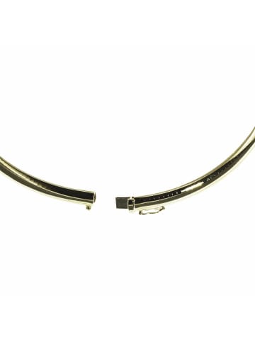 Schmuckador Halsreif Omega 3mm flach - 45cm 750 Weissgold in Weiß