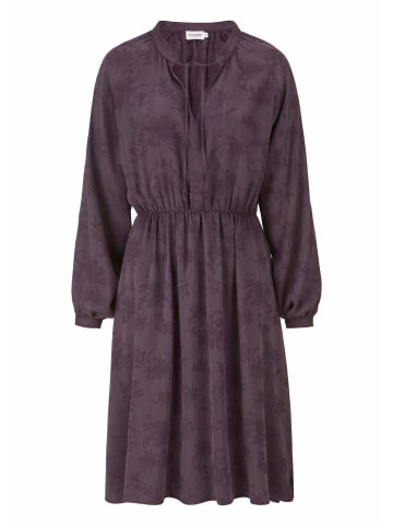 Hessnatur Hessnatur Kleid gerafft knielang aus TENCEL™ Lyocell- und LENZING™ ECOVERO™ Viskose in dunkle traube