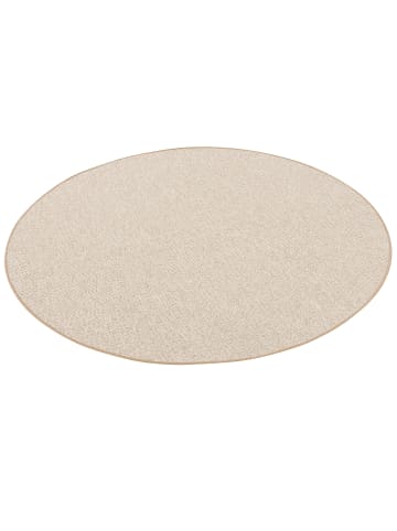 Snapstyle Sisal-Optik Designer Flachgewebe Teppich Pure Meliert Rund in Beige