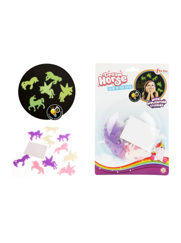 Toi-Toys DREAM HORSE Glow in The Dark Shapes Einhorn-Aufkleber (12 Stück) in mehrfarbig