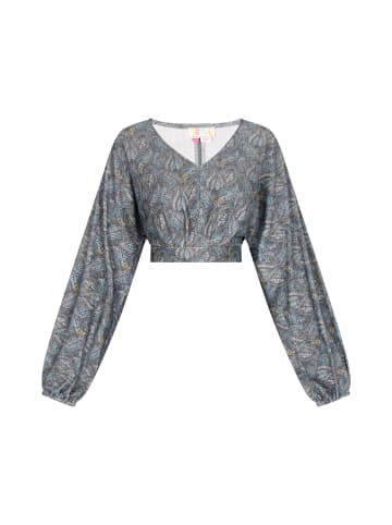 IZIA Damen Bluse in Aqua Mehrfarbig