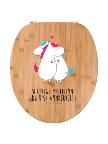 Mr. & Mrs. Panda Toilettendeckel Einhorn Mitteilung mit Spruch in Braun