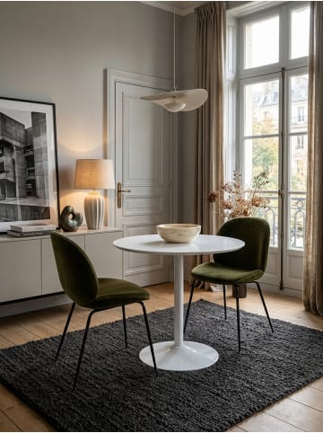 KADIMA DESIGN Esstisch Rund 75x75x74 cm Kleiner Küchentisch Hochglanz, Runder