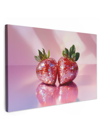 OnlyWow Leinwand Bilder Pink