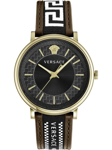 Versace Analoguhr für Herren in braun