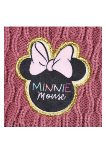 Disney Minnie Mouse Wintermütze mit Bommel in Pink