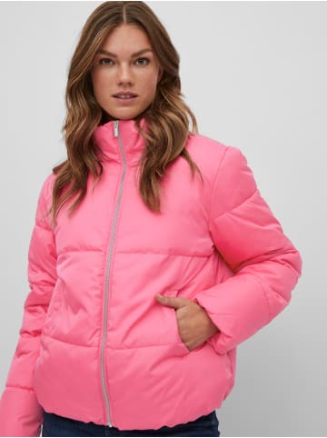 Vila Kurze Puffer Stepp Jacke mit Stehkragen VITATE in Pink