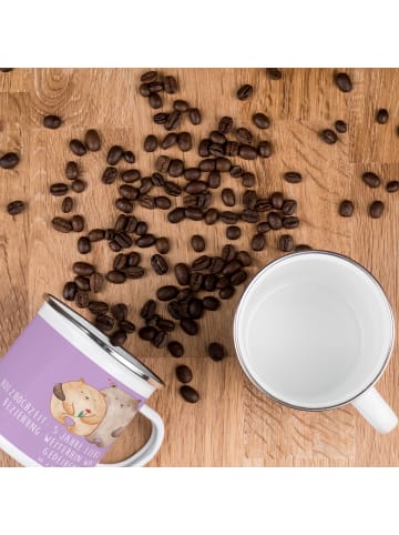 Mr. & Mrs. Panda Teetasse 5. Hochzeitstag Holzhochzeit mit Spruch in Lavendeltraum