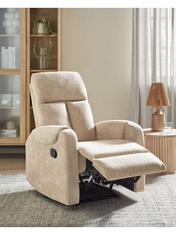 Beliani Fernsehsessel SOMERO in Beige/Schwarz - (W) 75 x (H) 105 x (L) 90 cm