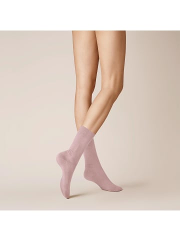 Kunert Socken Liz druckfreier Bund in smoked mauve