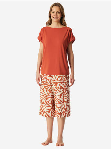 Schiesser Pyjama Selected Premium in terracotta