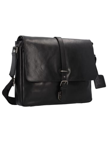 Leonhard Heyden Roma Aktentasche Leder 35 cm Laptopfach in schwarz