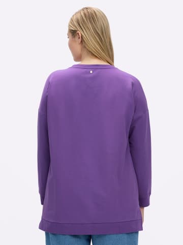 sheego Long-Sweatshirt in lila