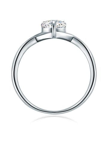 Trilani Ring Herz aus Sterling Silber mit Zirkonia in silber