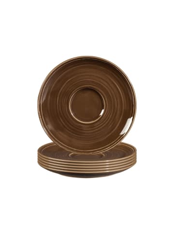 Seltmann Weiden 6er Set Kombi-Untertassen Terra ø 16,1 cm in Erdbraun