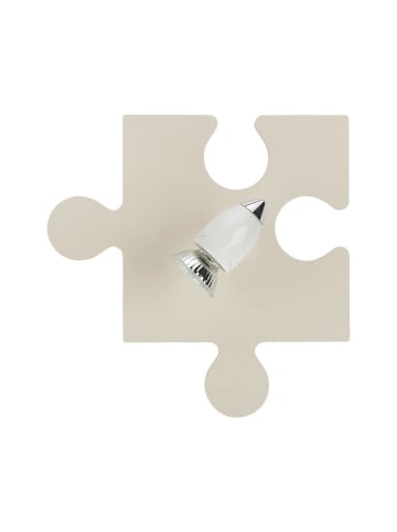 Licht-Erlebnisse Wandlampe (B)26.5 x (L)26.5 x (H)26.5 cm in Ecru
