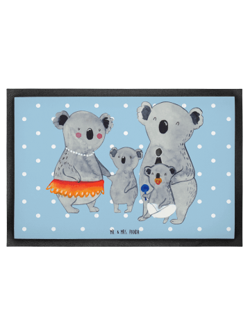 Mr. & Mrs. Panda Schmutzfangmatte Koala Familie ohne Spruch in Blau Pastell