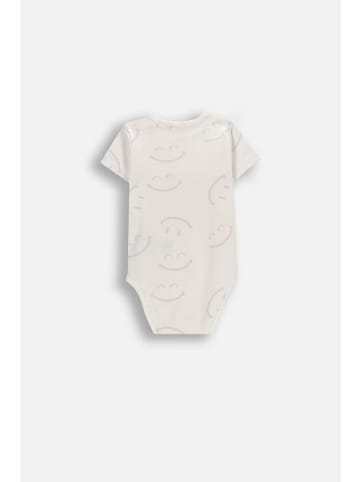 Coccodrillo Baumwoll-Body mit kurzen Ärmeln in ecru
