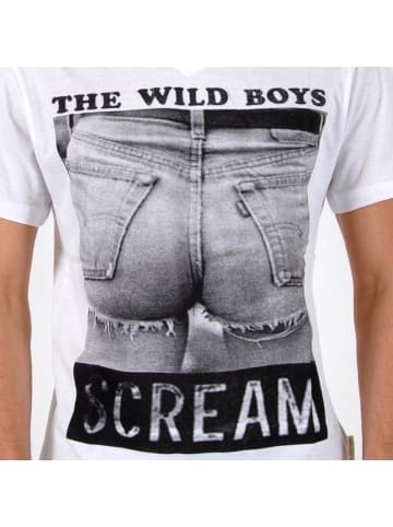 Eleven Paris T-Shirt „Wild Boy“ mit V-Ausschnitt Weiß